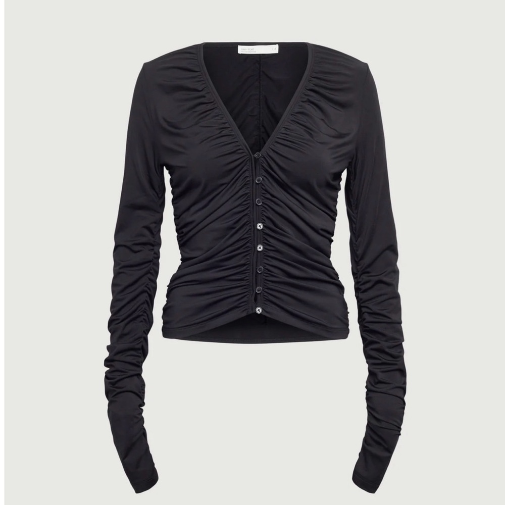 Oak+Fort V Neck Ruched Top